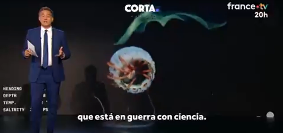Cómo presentaron el streaming del CONICET en la TV francesa