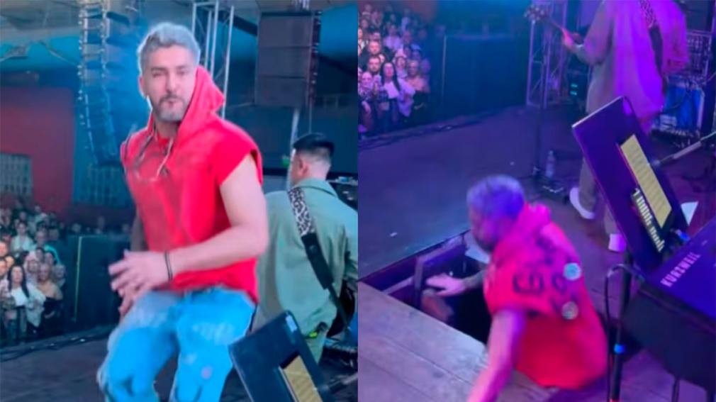 Pablo Ortíz, cantante de Dale Q’ Va, sufrió un accidente en pleno show