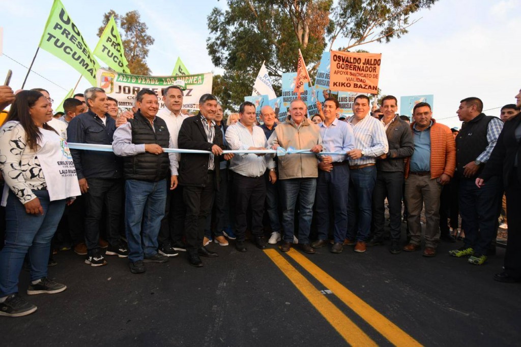 Jaldo inauguró la repavimentación de la Ruta Provincial 329