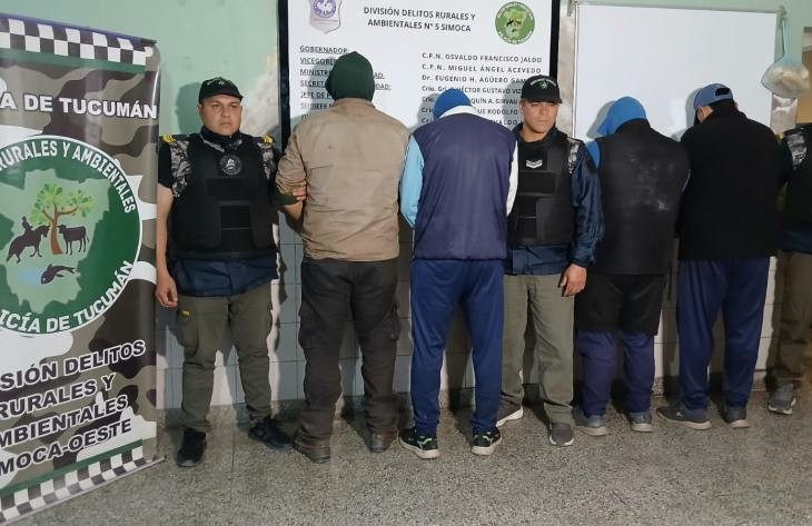 Aprehendieron a cuatro hombres que estaban quemando caña
