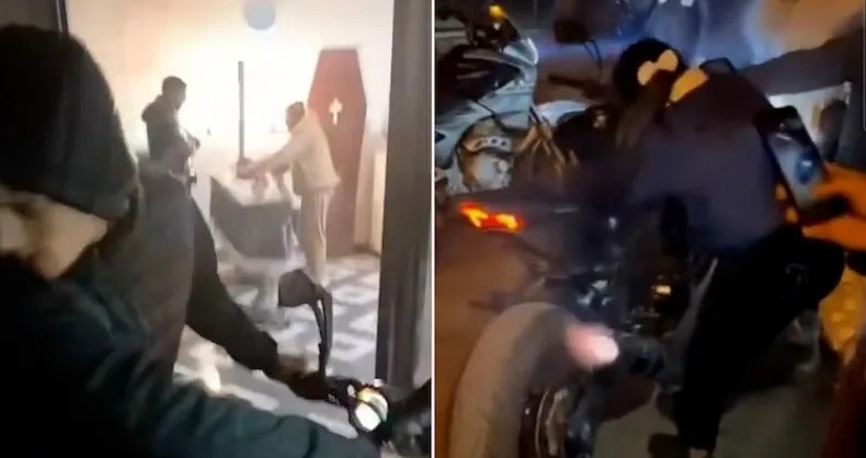 Velorio del motochorro tumbero baleado por un policía en un intento de robo 