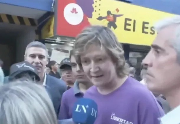 El dirigente libertario Iñaki Gutiérrez empujó a un camarógrafo y discutió con una periodista de LN+