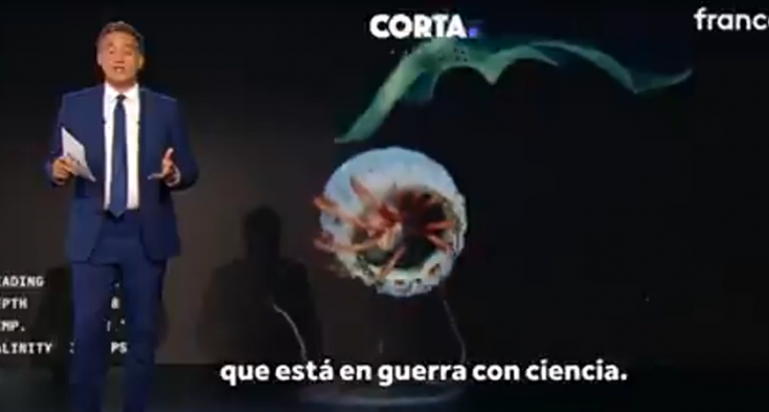 Cómo presentaron el streaming del CONICET en la TV francesa