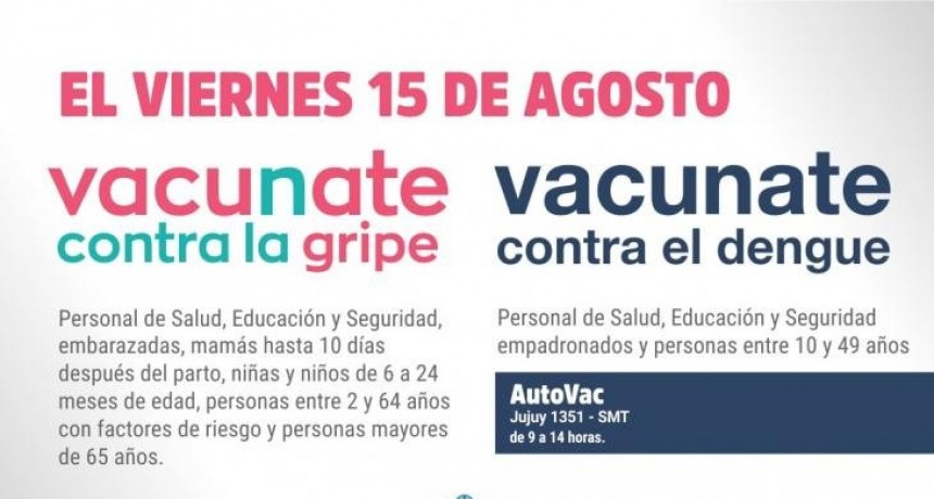 Refuerzan la prevención con una jornada de vacunación contra la gripe y el dengue