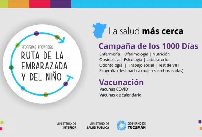 La Ruta de la Embarazada y el Niño brindará prestaciones en comuna de El Chañar