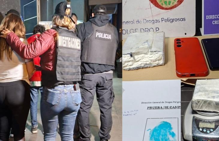 Hay tres detenidos por el hallazgo de medio kilo de cocaína compactada