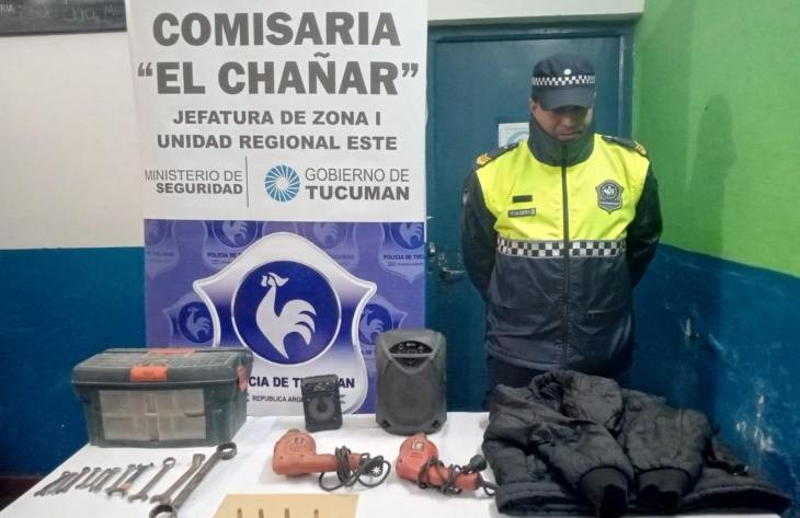 La policía realizó allanamientos en Alderetes y recupero elementos robados