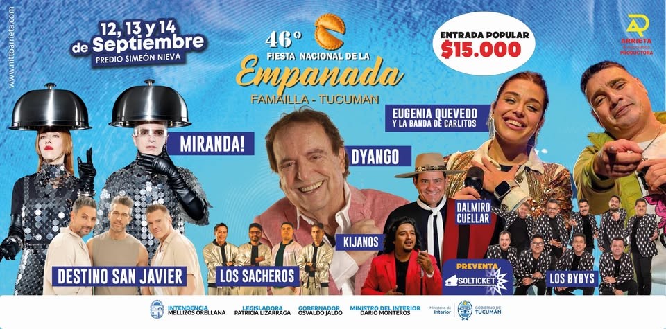 Famaillá comienza a vivir la 46ª Fiesta Nacional de la Empanada con la presencia de grandes artistas