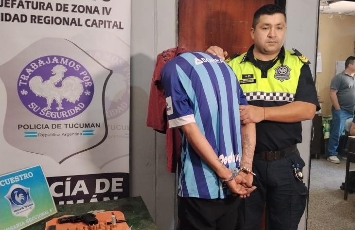 LA POLICÍA INCAUTÓ UNA PISTOLA CON LA NUMERACIÓN LIMADA