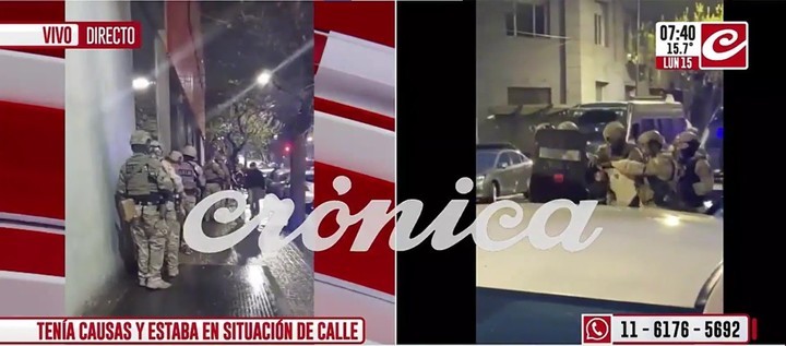 Un hombre ingresó al canal de Crónica TV  con un arma blanca 