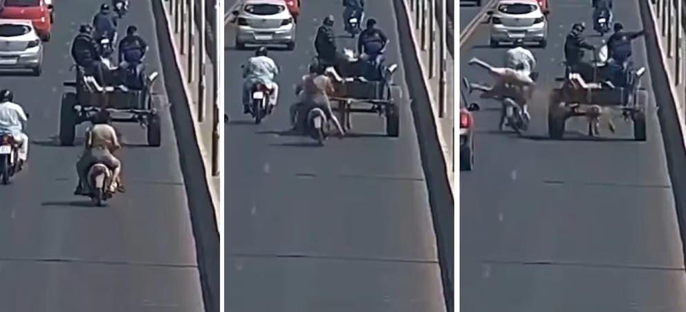Quiso adelantarse a un carro con su moto y chocó en el puente Lucas Córdoba 
