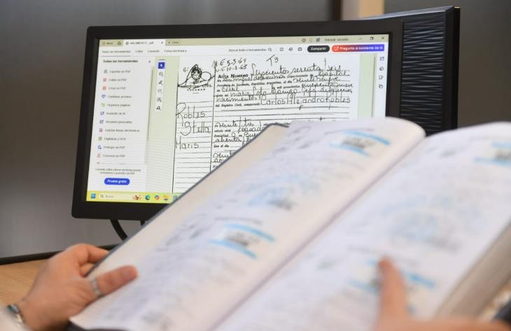  Las diferentes actas ya están digitalizadas en el Registro Civil