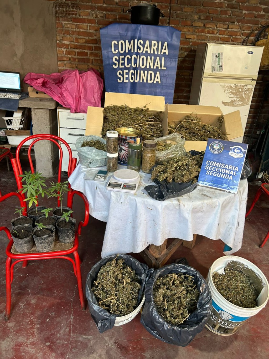 Detienen a una mujer y secuestran más de dos kilos de flores de marihuana