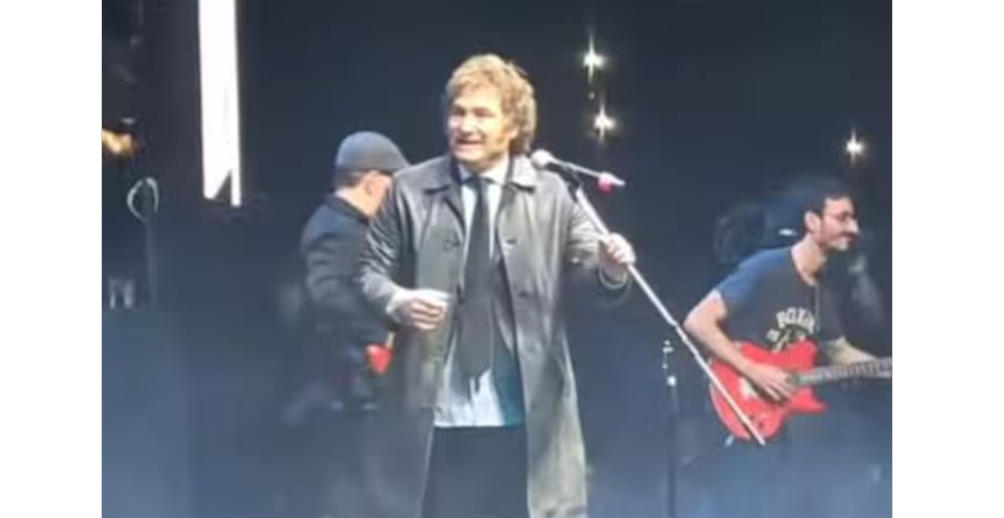 Desde el Movistar Arena Milei transmitió en vivo la prueba de sonido 