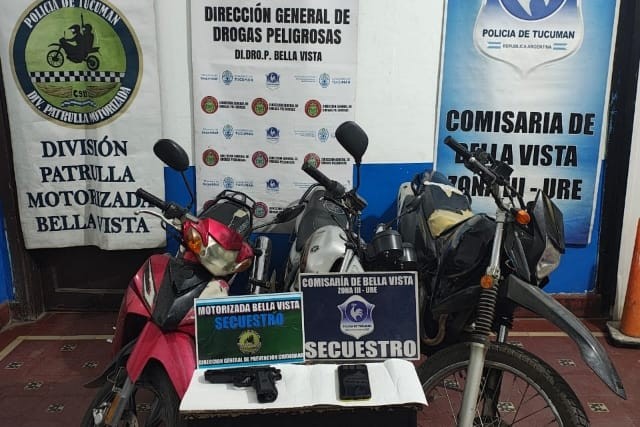 Cuatro integrantes de una banda terminaron aprehendidos por el robo de motos en Bella Vista