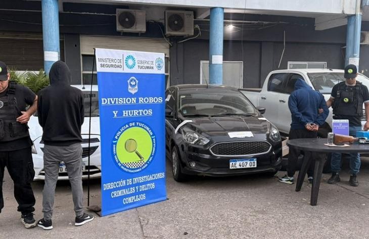 Presos por robar con inhibidores de autos