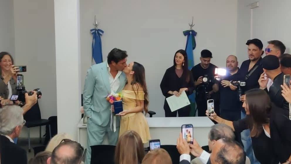 Matías Alé se casó con Martina Vignolo