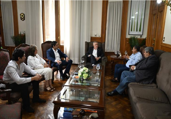 El intendente electo en Alberdi Bruno Romano, se reunió con el gobernador