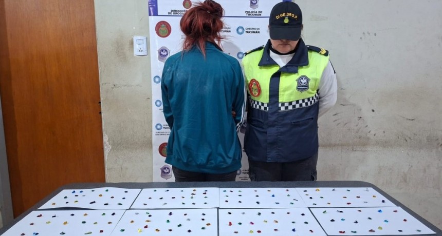 Aprehenden a una mujer que tenía 144 dosis de cocaína en Tafí Viejo