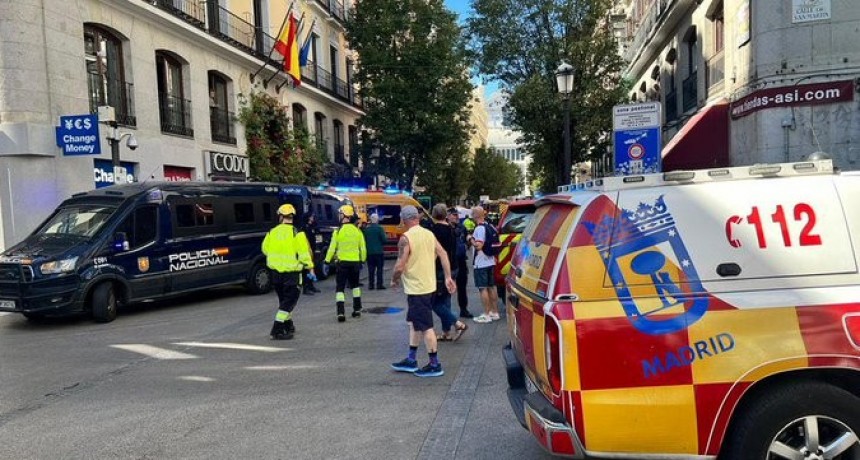 Madrid: un edificio se derrumbó y dejó varios heridos 