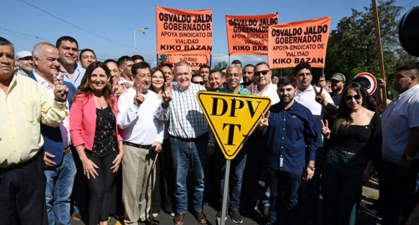 Jaldo recorrió la obra de repavimentación de la Ruta Provincial N° 344