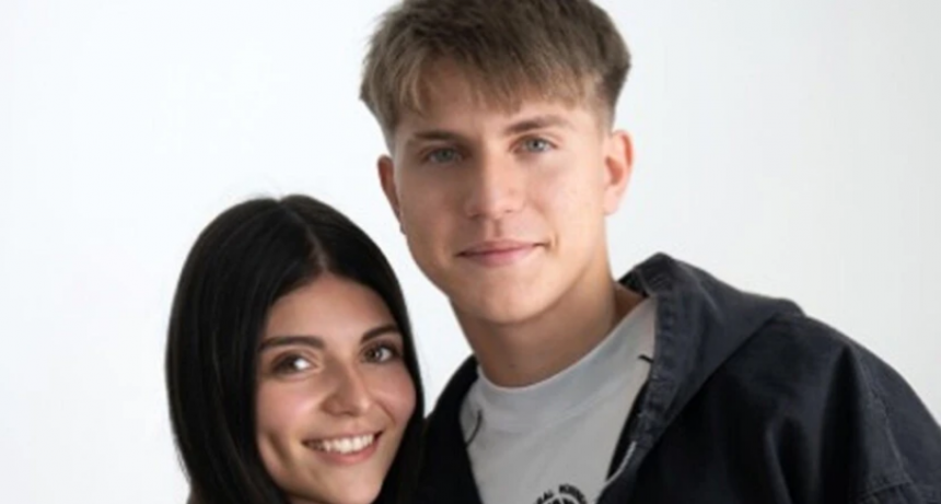 Valentino López y su novia debutaron en el modelaje