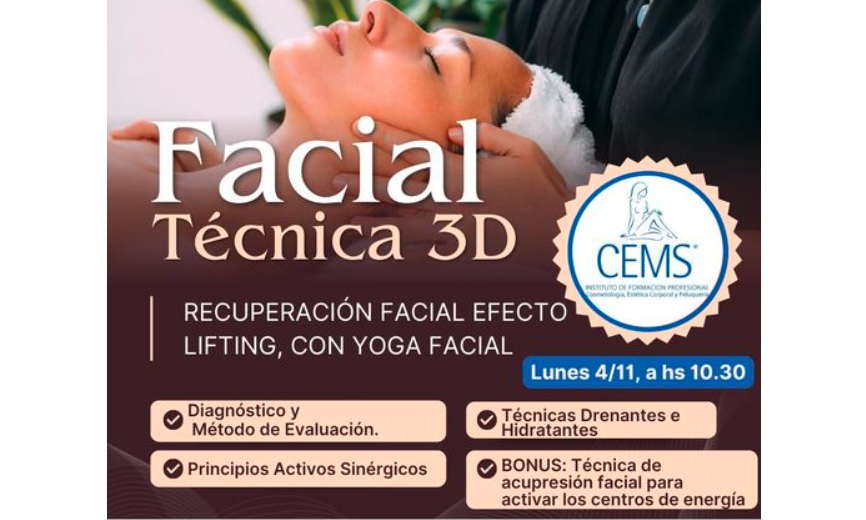 Cems Instituto presenta la webinar que te hará descubrir la Revolución del Cuidado Facial con Técnica 3D 