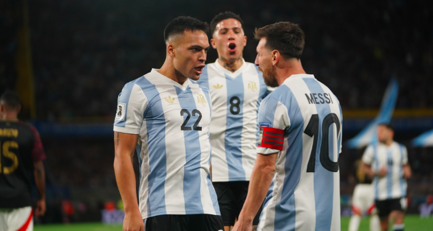 Lautaro Martínez le dio el triunfo a la Selección Argentina ante Perú