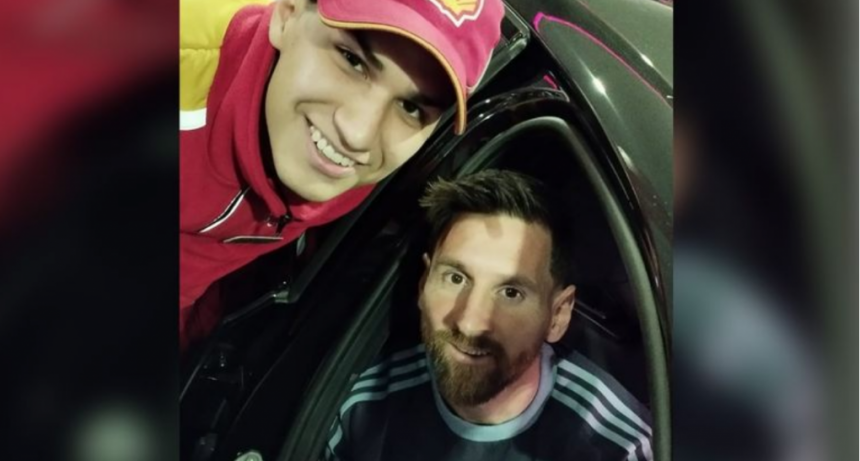 Tremenda sorpresa: un joven sampedrino se encontró con el mismísimo Lionel Messi