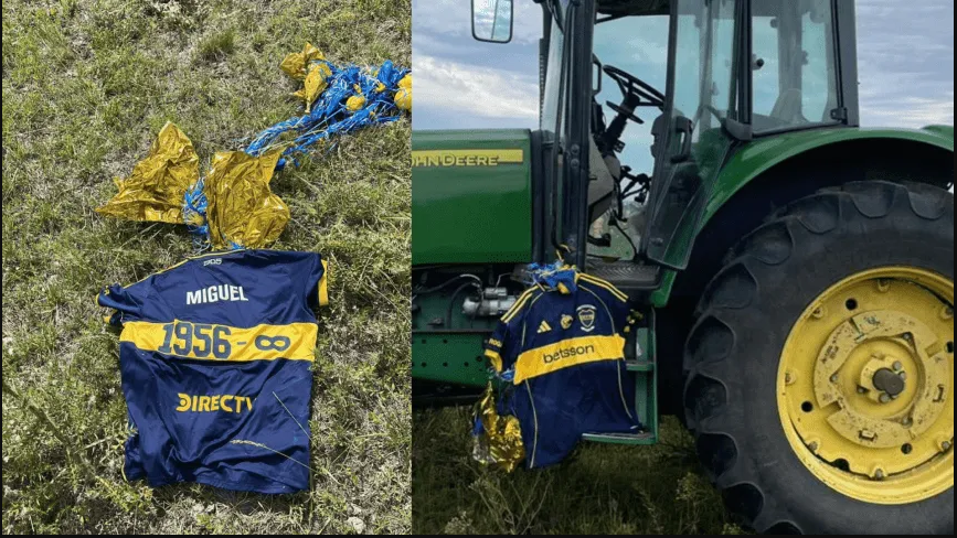 Apareció en Uruguay la camiseta que Boca mandó al cielo en homenaje a Russo