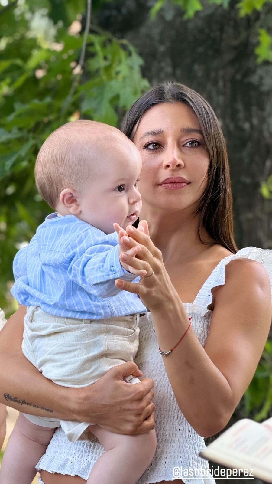 Marco el hijo de Sol Pérez fue bautizado este domingo 