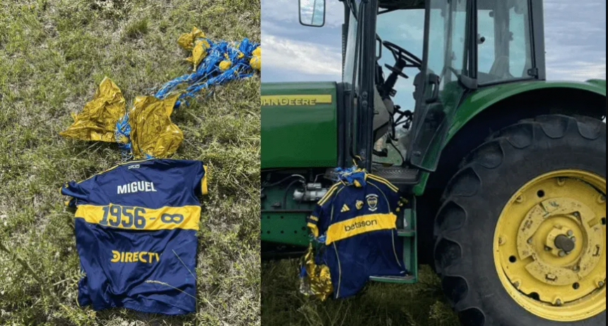 Apareció en Uruguay la camiseta que Boca mandó al cielo en homenaje a Russo