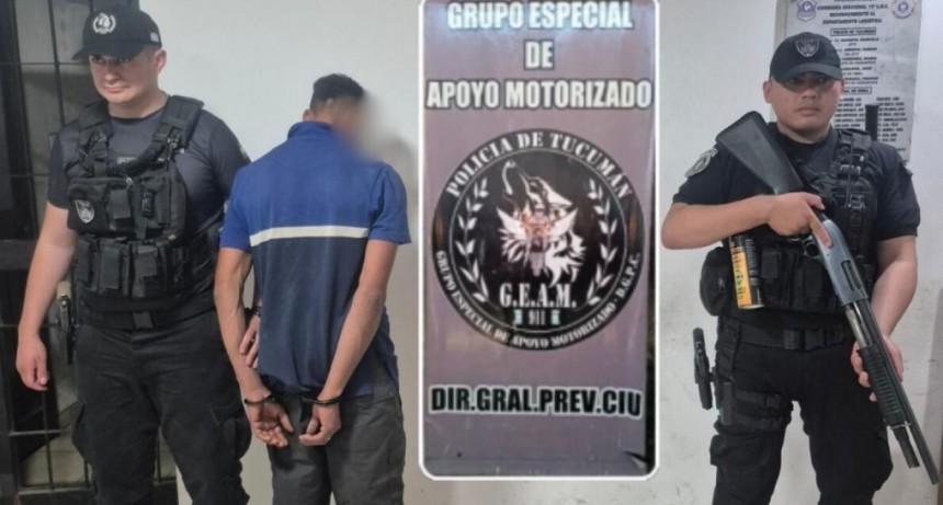 Efectivos del GEAM atraparon a un hombre que estaba prófugo de la Justicia