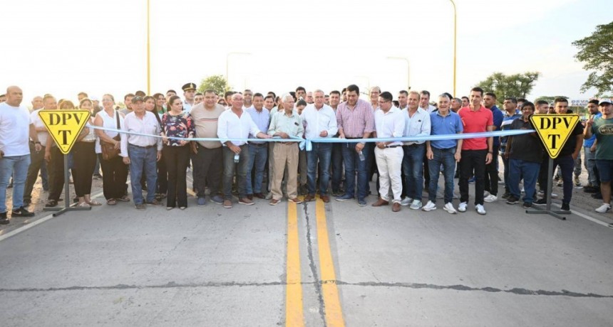 Jaldo inauguró obras de repavimentación e iluminación en Leales