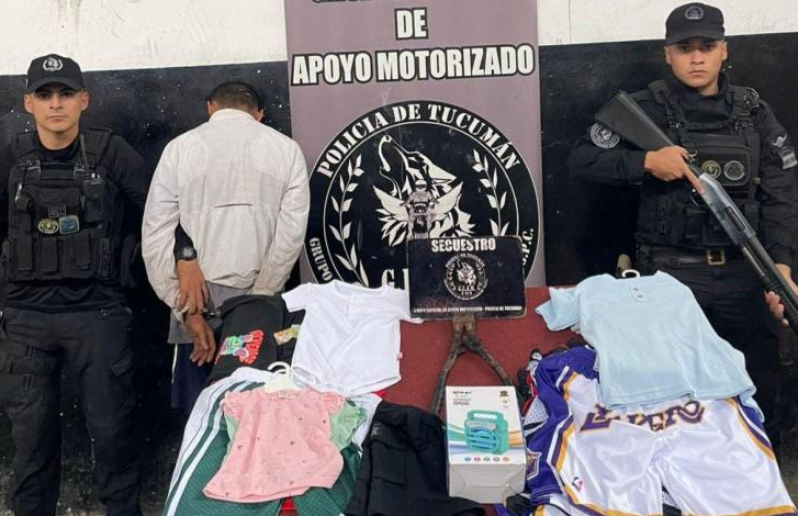Robó en una tienda de ropa, quedó registrado por las cámaras y en pocas horas lo atraparon
