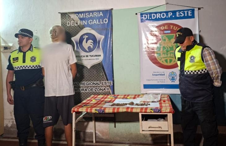 La Policía secuestró más de 50 gramos de marihuana y demoró a un joven