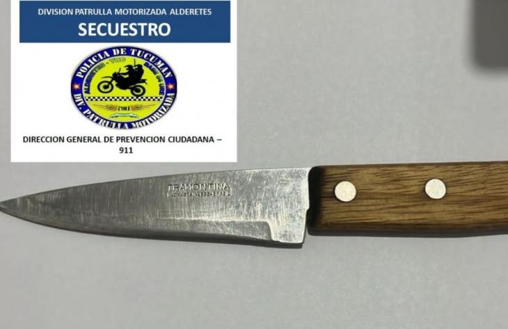 La Policía aprehendió a una mujer por intimidar a otra usando un cuchillo