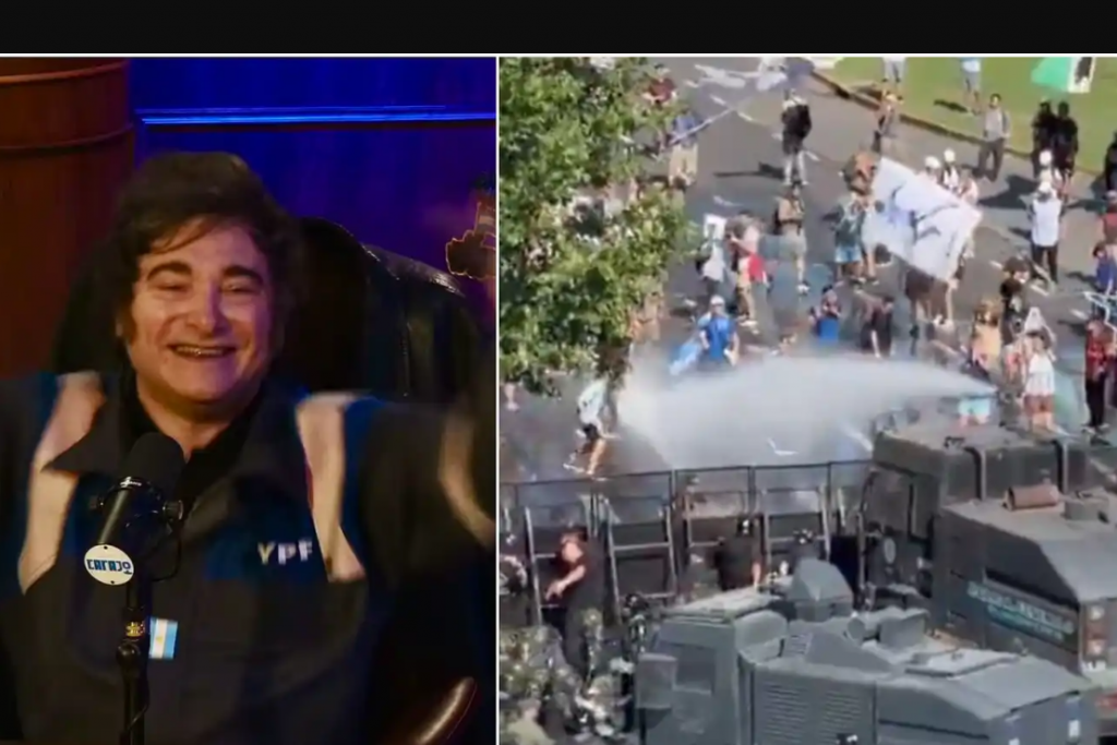 "Estamos bañando gente"