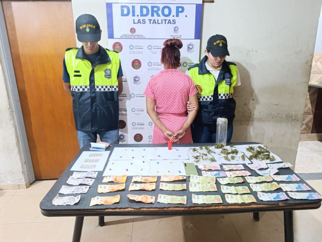 "La sucia"  fue sorprendida por la policía cuando comercializaba drogas