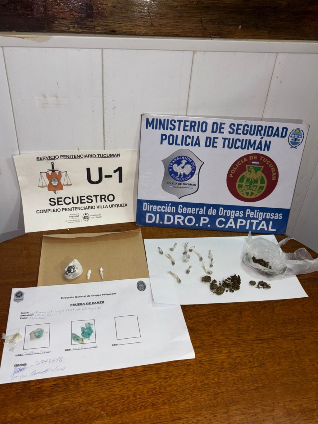 Tras controles de rutina en el interior del penal de Villa Urquiza, incautan sustancias prohibidas