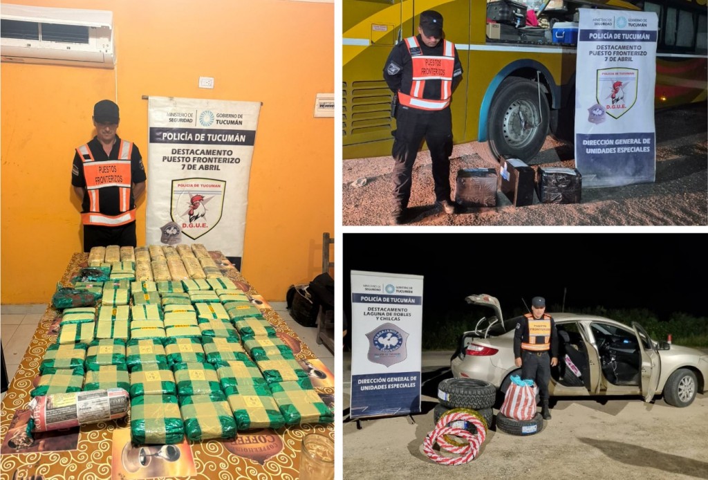Incautaron mercadería ilegal y casi 100 kilos de hojas de coca