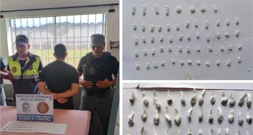 Incautan psicotrópicos a un detenido