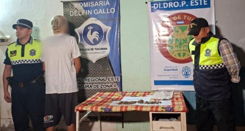 La Policía secuestró más de 50 gramos de marihuana y demoró a un joven