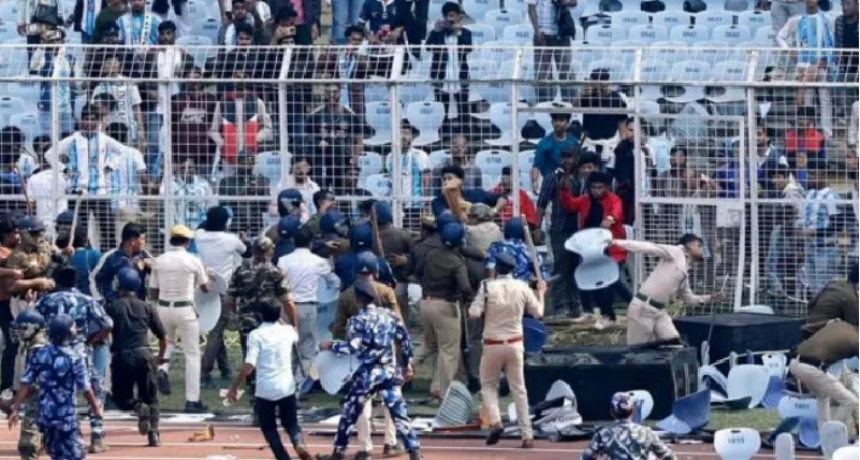 India: la breve visita de Messi provocó el enojo de los hinchas 