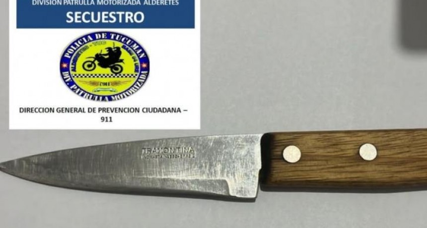 La Policía aprehendió a una mujer por intimidar a otra usando un cuchillo