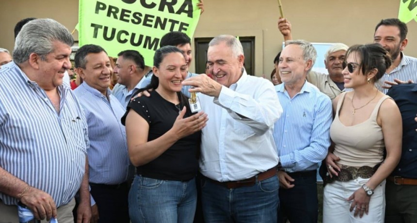 En Río Seco Jaldo entregó viviendas e inauguró obras de infraestructura