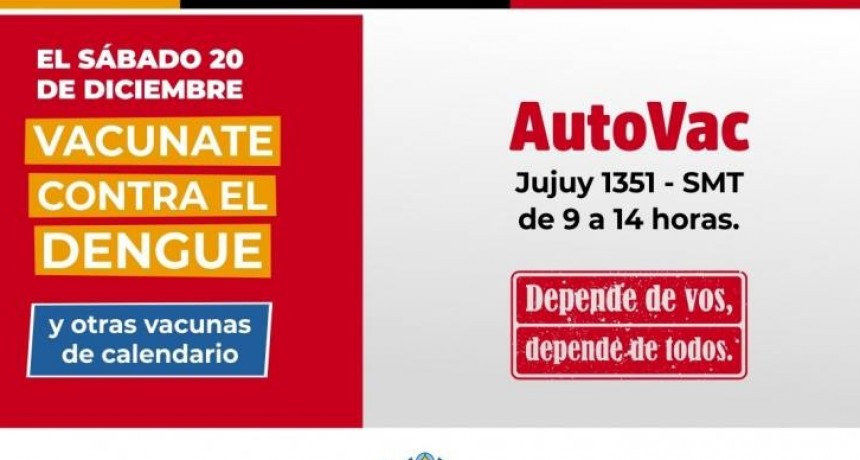 Salud refuerza la prevención con una jornada de vacunación contra el dengue este sábado